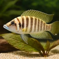 Pearly Compressiceps Gold — close view showing fin and scale detail — representative image - view 4
