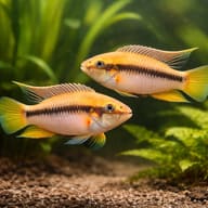 Pelvicachromis rolofi 3 - 4 — pair in a planted aquarium — representative image - view 2