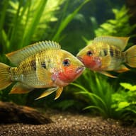 Pishuna Cichlid (Aequidens tetramerus) - pair view — representative image - view 2