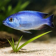 Illustrative Blue Otter Cichlid aquarium scene; selected juvenile size is 4-5cm or 5-6cm — representative image - view 4