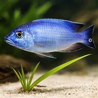 Illustrative Blue Otter Cichlid aquarium scene; selected juvenile size is 4-5cm or 5-6cm — representative image - view 4