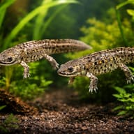 Pleurodela spec. — pair in a planted aquarium — representative image - view 2
