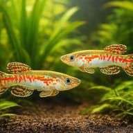 Puerzl's Killifish pair in planted aquarium visual — representative image - view 2