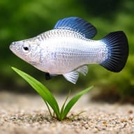Poecilia Latipinna Ballon Molly Silver for UK Aquarists — close view showing fin and scale detail — representative image - view 4