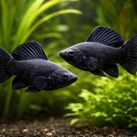 Poecilia Latipinna Black Molly Fish for UK Aquariums — pair in a planted aquarium — representative image - view 2