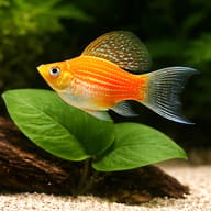 Balloon Molly colour and fin detail in a community aquarium — representative image - view 4