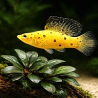 Gold Leopard Sailfin Molly scale and sailfin detail — representative image - view 5