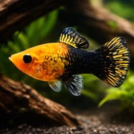 Poecilia Sphenops Gold Black Molly Fish for UK Aquariums — representative image - view 1