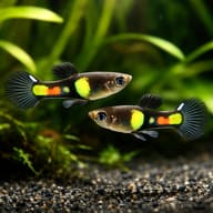 Poecilia endler tiger — tiger Endler's livebearer male - view 2