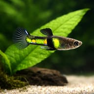 Poecilia endler tiger — tiger Endler's livebearer male - view 4