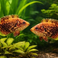 Polycentrus schomburgki 3,5 — pair in a planted aquarium — representative image - view 2