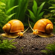 Pomacea red snail sp. — pair in a planted aquarium — representative image - view 2