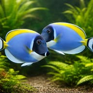 Powderblue surgeonfish - Marine Aquarium Livestock (Acanthurus leucosternon) — Powderblue Surgeonfish M - view 2