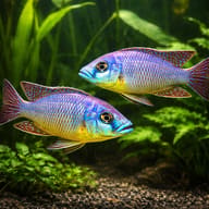 Protomelas ornatus 7 — pair in a planted aquarium — representative image - view 2