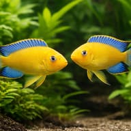 Pseudotropheus barlowi 4 — pair in a planted aquarium — representative image - view 2