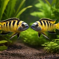 Pseudotropheus fuscus 4 — pair in a planted aquarium — representative image - view 2