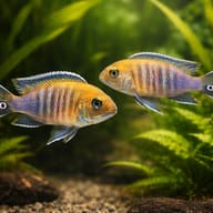 Pseudotropheus gracilior 4 — pair in a planted aquarium — representative image - view 2