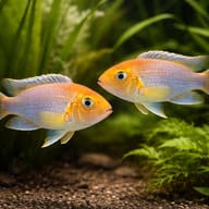 Pseudotropheus Greberi (Pseudotropheus hailomailandi) — pair in a planted aquarium — representative image - view 2