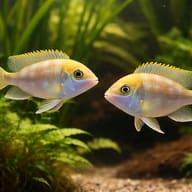 Pseudotropheus lanisticola 4 — pair in a planted aquarium — representative image - view 2