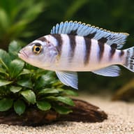 Pseudotropheus Lilancinius (Pseudotropheus lombardoi) — close view showing fin and scale detail — representative image - view 4