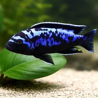 Pseudotropheus sp. msobo 4 — close view showing fin and scale detail — representative image - view 4