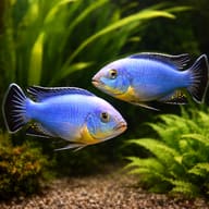 Pseudotropheus wiliamsi 4 — pair in a planted aquarium — representative image - view 2