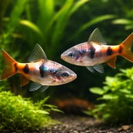 Puntius tambraparniei 3 — pair in a planted aquarium — representative image - view 2