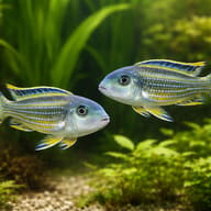 Purple mbuna — pair in a planted aquarium — representative image - view 2