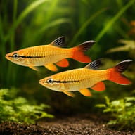 Pyrhulina (Pyrrhulina laeta) — pair in a planted aquarium — representative image - view 2