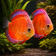 Red Alenquer Discus (Symphysodon spp.) - group view — representative image - view 2