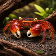 Red apple crab (Metasesarma aubryi) — Freshwater Crabs and Lobsters — representative image - view 1