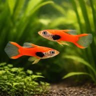 Red Dwarf — Endler Guppies UK — pair in a planted aquarium — representative image - view 2
