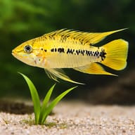 Red Point Dwarf Cichlid — close view showing fin and scale detail — representative image - view 4