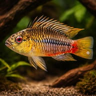 Red stroke Dwarf Cichlid — representative image - view 1