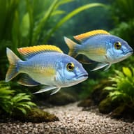 Red-Top Trematocranus (Otopharynx lithobates) - planted pair view — representative image - view 2