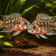 Pair of Redbreast Tilapia showing robust cichlid body shape (Coptodon rendalli) — representative image - view 2