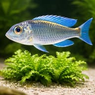 Redspot Callochromis — close view showing fin and scale detail — representative image - view 4