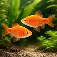 Rosy Barb Gold — pair in a planted aquarium — representative image - view 2