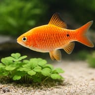 Rosy Barb Gold — close view showing fin and scale detail — representative image - view 4