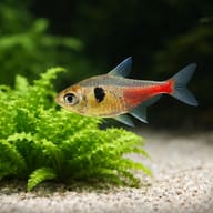 Rosy Phantom Tetra (Megalamphodus roseus) — close view showing fin and scale detail — representative image - view 4