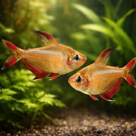 Rosy Tetra — pair in a planted aquarium — representative image - view 2