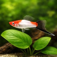 Wagtail Lyra Swordtail beside aquarium plants — representative image - view 4