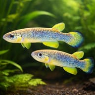 Santos Rivulus (Rivulus santensis) — pair in a planted aquarium — representative image - view 2