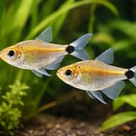 Saratetra (Hyphessobrycon elachys) — pair in a planted aquarium — representative image - view 2