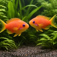 Sea Goldie Female M — pair in a planted aquarium — representative image - view 2