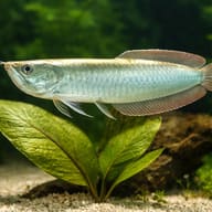 Silver Arowana Advanced Care (Osteoglossum bicirrhosum) — Silver Arowana scale and surface predator detail - view 4