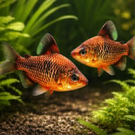 Silver Distichodus (Distichodus affinis) pair in planted aquarium visual — representative image - view 2