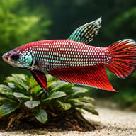 Smaragd Fighter, Emerald Betta — close view showing fin and scale detail — representative image - view 4