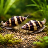 Snail-eating Assassin Snail M — pair in a planted aquarium — representative image - view 2