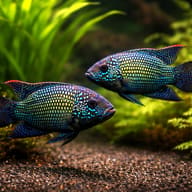 Jack Dempsey Cichlid — South American cichlids — South American Cichlids — pair in a planted aquarium — representative image - view 2